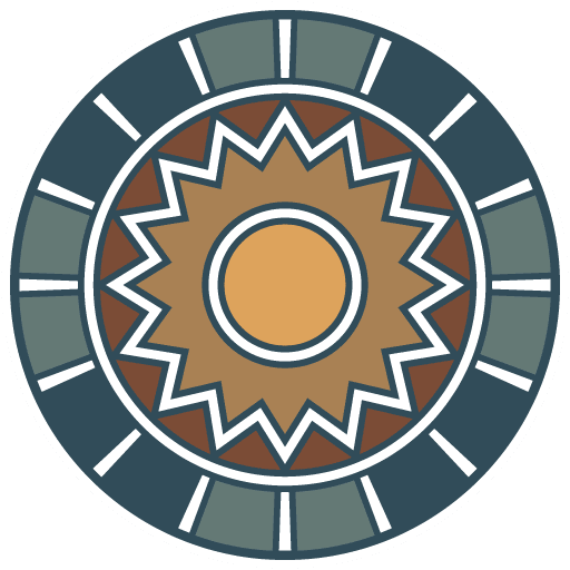 Dakota Legacy Initiative circle. It looks like a sun.