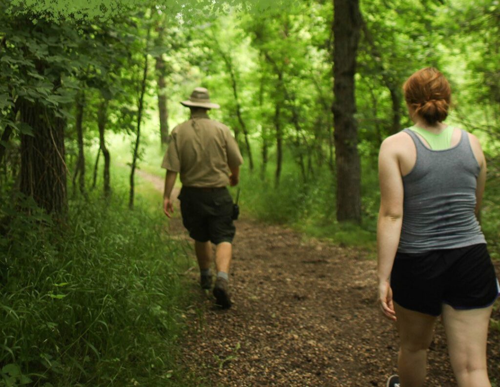 Hikers Hiking trail forest